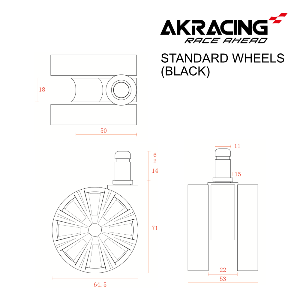 ACCESSORIES: STANDARD WHEELS | BLACK