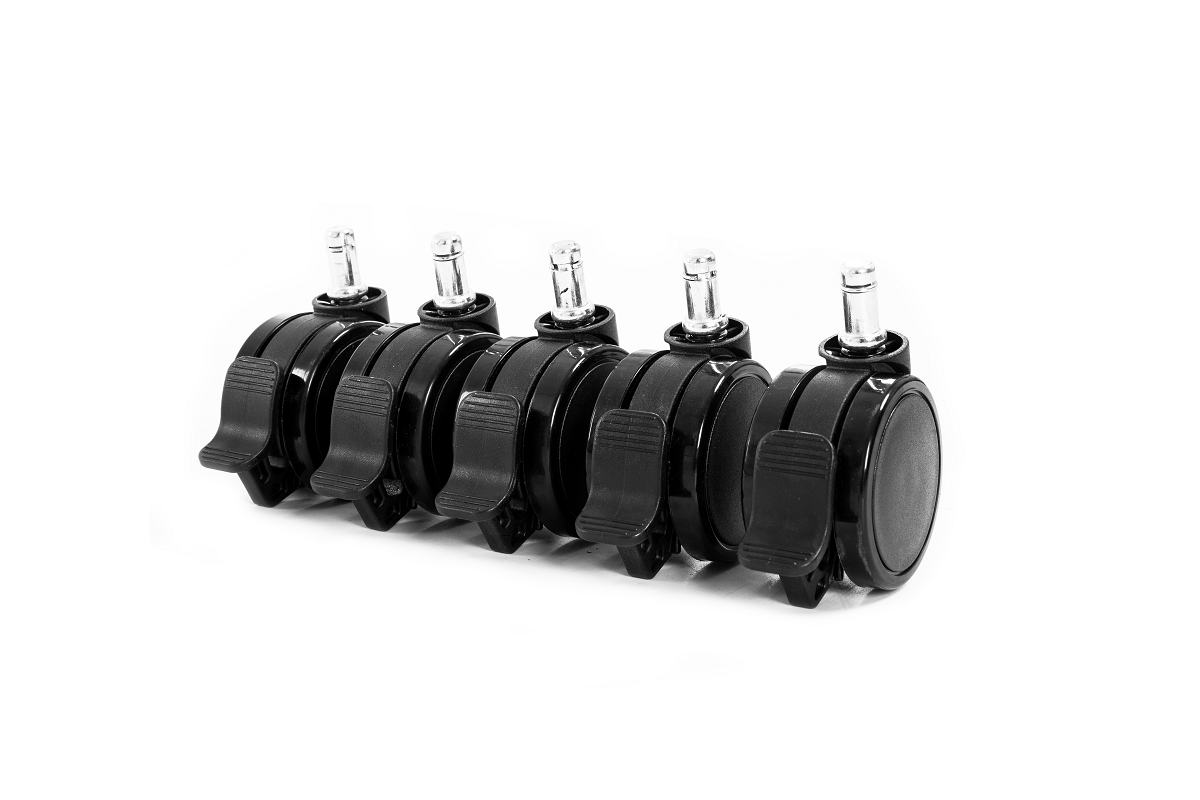 ACCESSORIES: Standard Wheels With Lock for Replacement - Black (Set of 5)